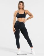 Clothing TEVEO Acid Covert Scrunch Leggings Black Women 2HL08D49 - Image 3
