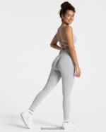 Clothing TEVEO Acid Covert Scrunch Leggings Light gray Women 2HL08D50 - Image 3