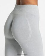 Clothing TEVEO Acid Covert Scrunch Leggings Light gray Women 2HL08D50 - Image 4