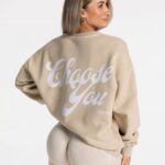 Clothing TEVEO Acid Oversized Sweater Sand Women 2HL08D4