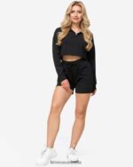 Clothing TEVEO Charming Oversized Short Black Women 2HL08D198 - Image 3