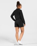 Clothing TEVEO Charming Oversized Short Black Women 2HL08D198 - Image 5
