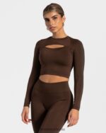 Clothing TEVEO Charming Scrunch Leggings Brown Women 2HL08D72 - Image 4