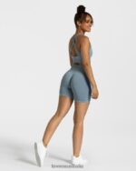 Clothing TEVEO Classy Short Steel Blue Women 2HL08D210 - Image 3