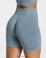 Clothing TEVEO Classy Short Steel Blue Women 2HL08D210 - Image 4