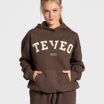 Clothing TEVEO College Oversized Hoodie Dark brown Women 2HL08D39