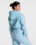 Clothing TEVEO College Zip Hoodie Baby Blue Women 2HL08D44 - Image 2