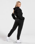 Clothing TEVEO College Zip Hoodie Black Women 2HL08D41 - Image 5