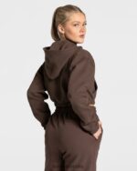 Clothing TEVEO College Zip Hoodie Dark brown Women 2HL08D42 - Image 2