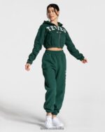 Clothing TEVEO College Zip Hoodie Dark green Women 2HL08D34 - Image 3