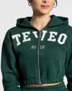 Clothing TEVEO College Zip Hoodie Dark green Women 2HL08D34 - Image 4