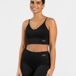 Clothing TEVEO Elegant Cross Top Black Women 2HL08D403