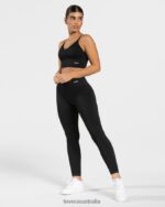 Clothing TEVEO Elegant Cross Top Black Women 2HL08D403 - Image 3