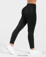 Clothing TEVEO Elegant Scrunch Leggings Black Women 2HL08D154 - Image 2