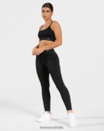 Clothing TEVEO Elegant Scrunch Leggings Black Women 2HL08D154 - Image 5