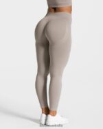 Clothing TEVEO Elegant Scrunch Leggings Stone Women 2HL08D155 - Image 2