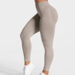 Clothing TEVEO Elegant Scrunch Leggings Stone Women 2HL08D155