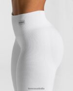 Clothing TEVEO Elegant Scrunch Leggings White Women 2HL08D156 - Image 4