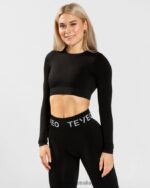 Clothing TEVEO Everyday Cut Out Longsleeve Black Women 2HL08D167 - Image 2