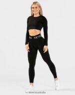 Clothing TEVEO Everyday Cut Out Longsleeve Black Women 2HL08D167 - Image 3