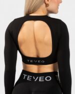 Clothing TEVEO Everyday Cut Out Longsleeve Black Women 2HL08D167 - Image 4