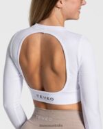 Clothing TEVEO Everyday Cut Out Longsleeve White Women 2HL08D166 - Image 4