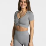 Clothing TEVEO Focus Crop Top Grey Women 2HL08D456