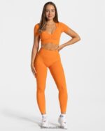 Clothing TEVEO Focus Crop Top Orange Women 2HL08D457 - Image 3