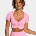 Clothing TEVEO Focus Crop Top Pink Women 2HL08D458