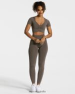 Clothing TEVEO Focus Crop Top Taupe Women 2HL08D461 - Image 3