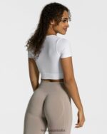 Clothing TEVEO Focus Crop Top White Women 2HL08D462 - Image 2