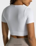 Clothing TEVEO Focus Crop Top White Women 2HL08D462 - Image 4