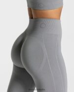 Clothing TEVEO Focus Scrunch Leggings Gray Women 2HL08D123 - Image 4