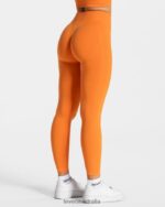 Clothing TEVEO Focus Scrunch Leggings Orange Women 2HL08D163 - Image 2