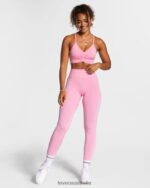 Clothing TEVEO Focus Scrunch Leggings Pink Women 2HL08D162 - Image 3