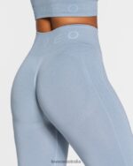 Clothing TEVEO Focus Scrunch Leggings Steel blue Women 2HL08D161 - Image 4