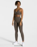 Clothing TEVEO Focus Scrunch Leggings Taupe Women 2HL08D160 - Image 3