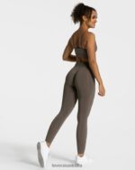 Clothing TEVEO Focus Scrunch Leggings Taupe Women 2HL08D160 - Image 5