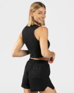Clothing TEVEO Lounge Crop Top Black Women 2HL08D454 - Image 2