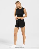 Clothing TEVEO Lounge Crop Top Black Women 2HL08D454 - Image 3