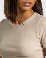 Clothing TEVEO Lounge T-Shirt Beige Women 2HL08D481 - Image 4