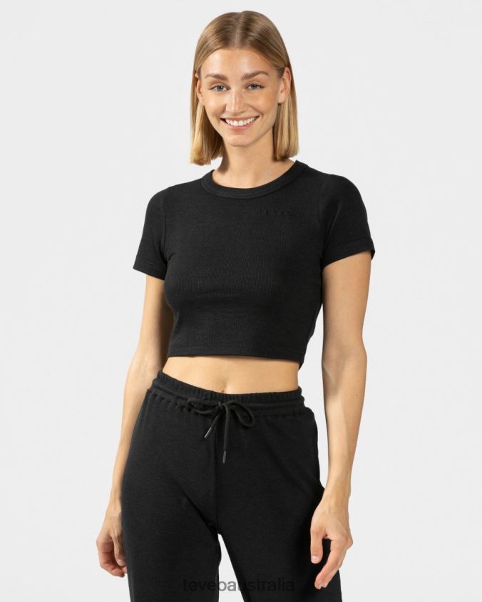 clothing_teveo_lounge_t_shirt_black_women_2hl08d486.jpg Clothing TEVEO Lounge T-shirt Black Women 2HL08D486 - Image 1