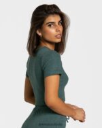 Clothing TEVEO Lounge T-Shirt Dark green Women 2HL08D484 - Image 2