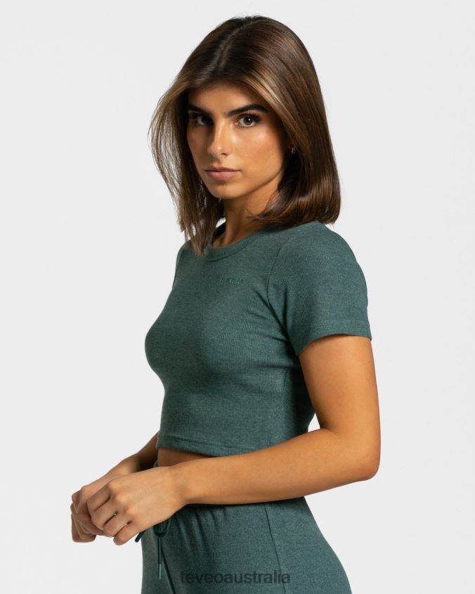 clothing_teveo_lounge_t_shirt_dark_green_women_2hl08d484.jpg Clothing TEVEO Lounge T-Shirt Dark green Women 2HL08D484 - Image 1