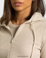 Clothing TEVEO Lounge Zip Hoodie Beige Women 2HL08D46 - Image 4