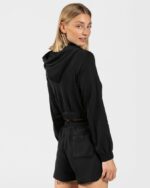 Clothing TEVEO Lounge Zip Hoodie Black Women 2HL08D48 - Image 2