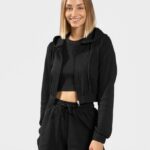 Clothing TEVEO Lounge Zip Hoodie Black Women 2HL08D48