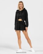 Clothing TEVEO Lounge Zip Hoodie Black Women 2HL08D48 - Image 3
