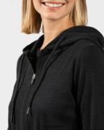 Clothing TEVEO Lounge Zip Hoodie Black Women 2HL08D48 - Image 4
