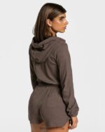 Clothing TEVEO Lounge Zip Hoodie Dark brown Women 2HL08D45 - Image 2
